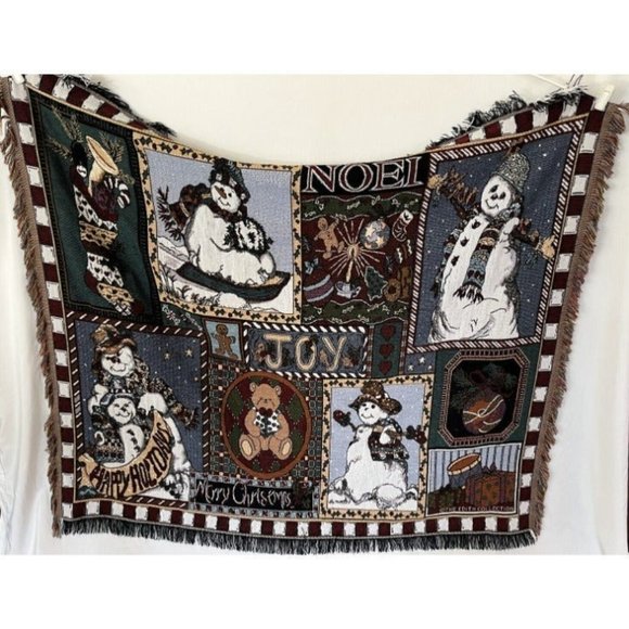 Goodwin Weavers The Edith Collection Christmas Blanket Holiday Tapestry/Throw - Picture 2 of 11